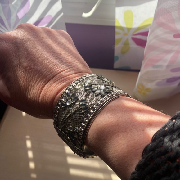 Rhinestone Cuff Bracelet - Picture 10 of 10